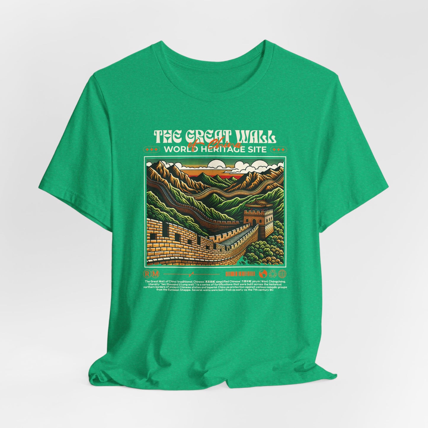 Muralla china, Camiseta de manga corta unisex de jersey