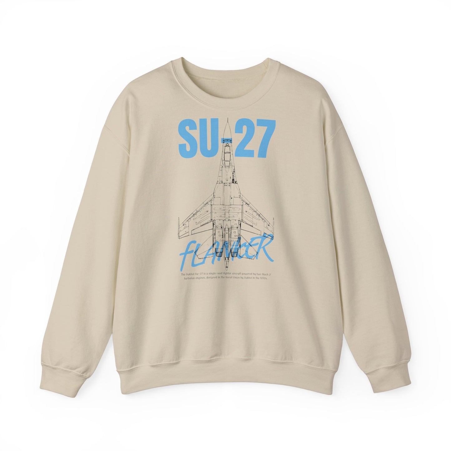 SU-27, sudadera unisex con cuello redondo