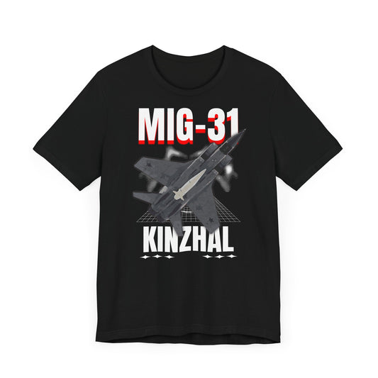 MIG-31 Armado con misil kinzhal, Camiseta de manga corta de punto unisex