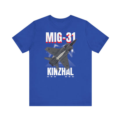 MIG-31 Armado con misil kinzhal, Camiseta de manga corta de punto unisex