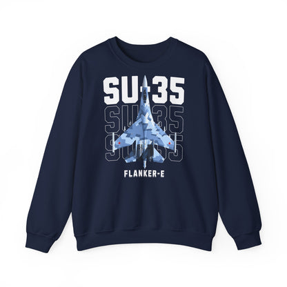 SU-35, sudadera unisex con cuello redondo