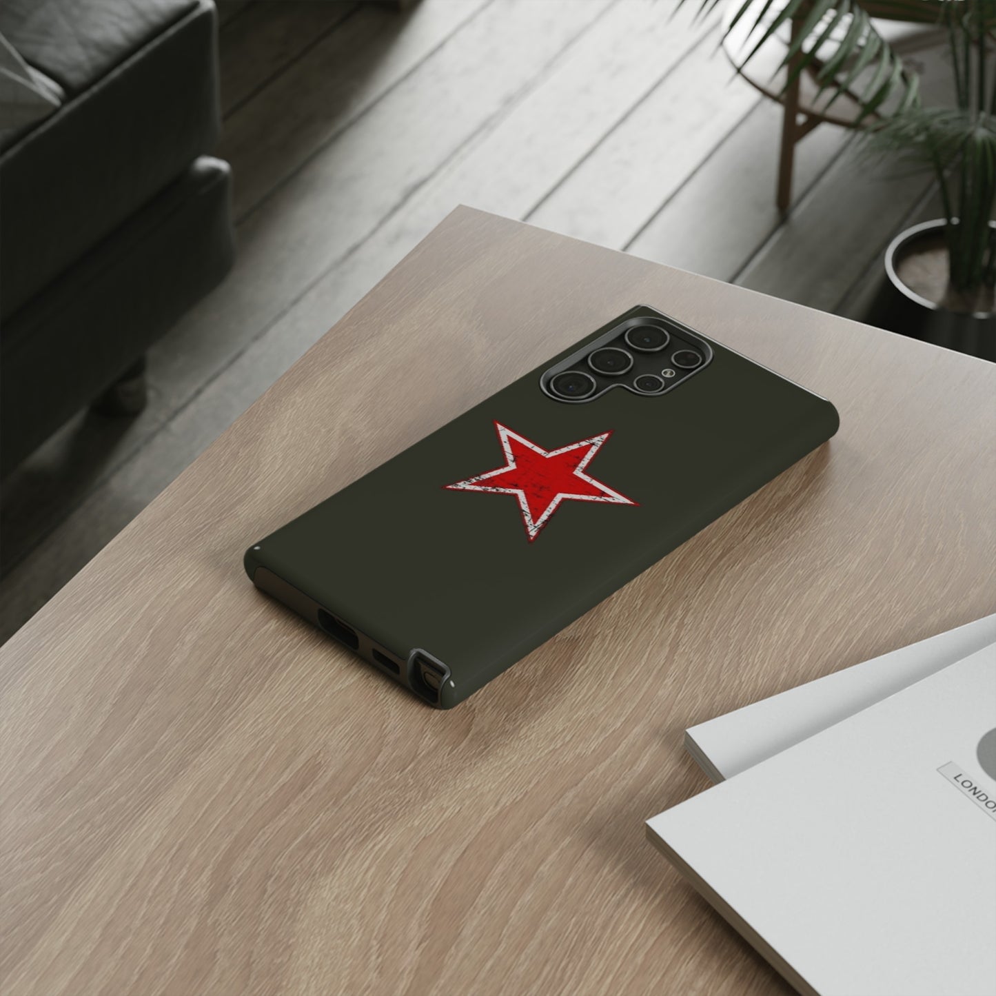 Red star, estuche para celular