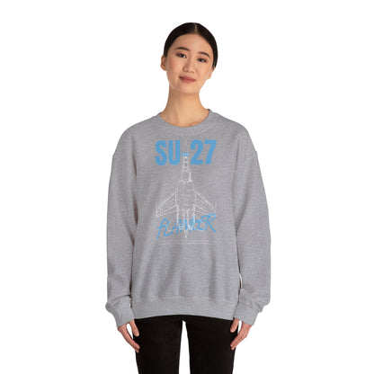 SU-27, sudadera unisex con cuello redondo