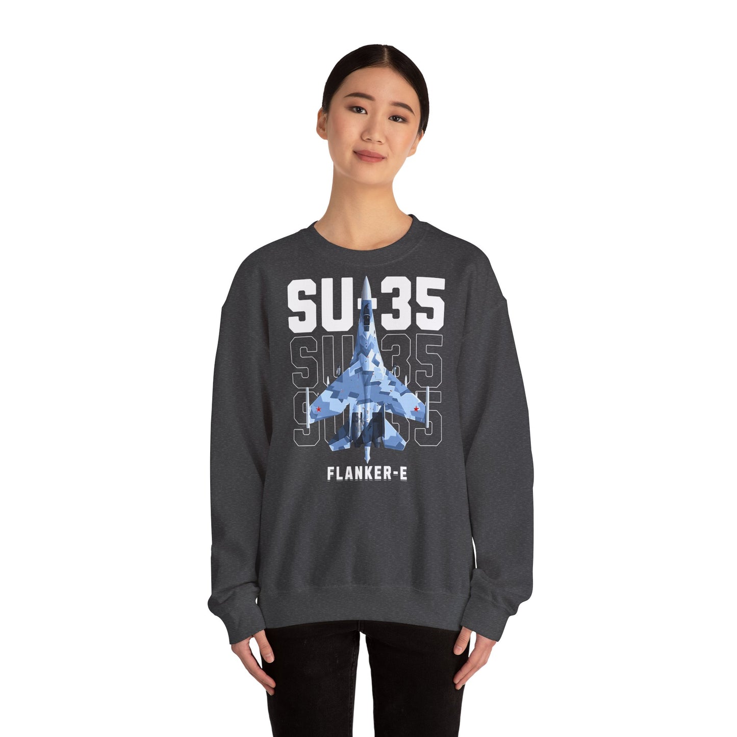 SU-35, sudadera unisex con cuello redondo