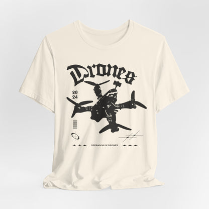 Operador de drones FPV, Camiseta de manga corta de punto unisex