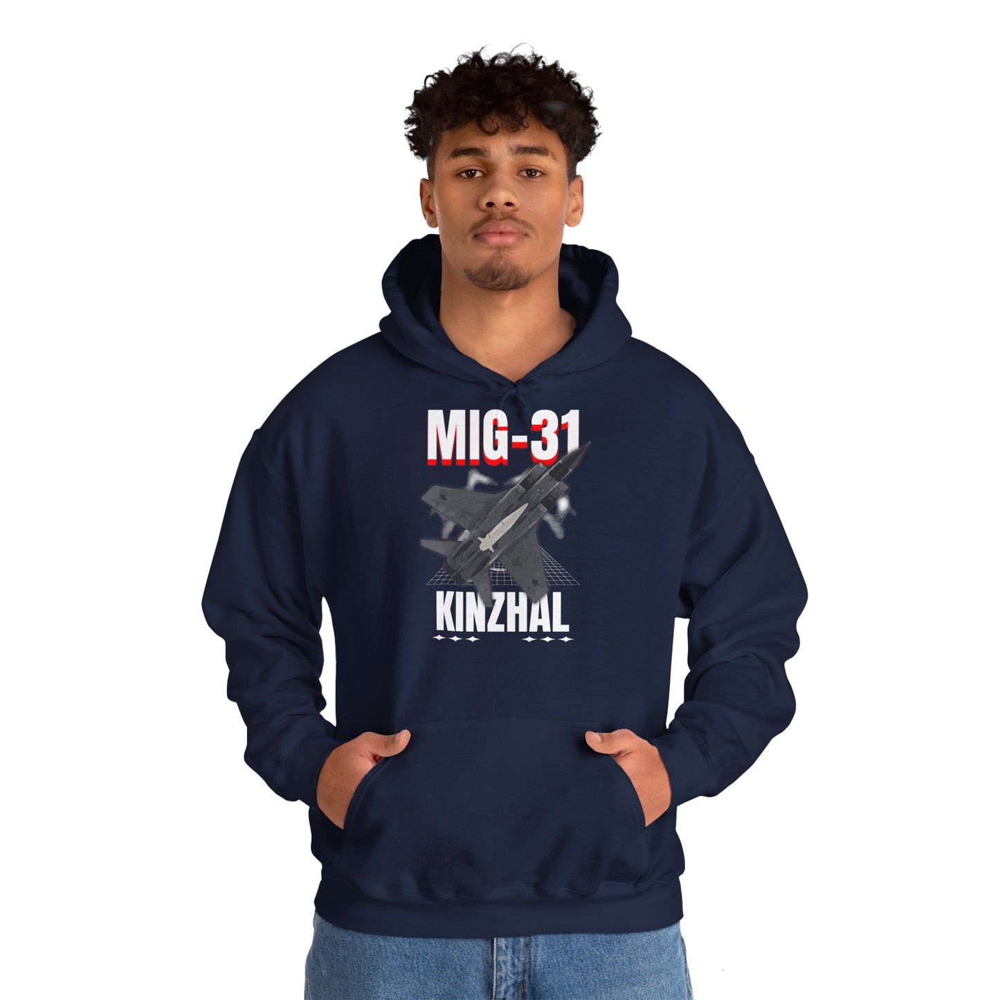 MIG-31 Armado con misil kinzhal, Sudadera con capucha unisex Heavy Blend™