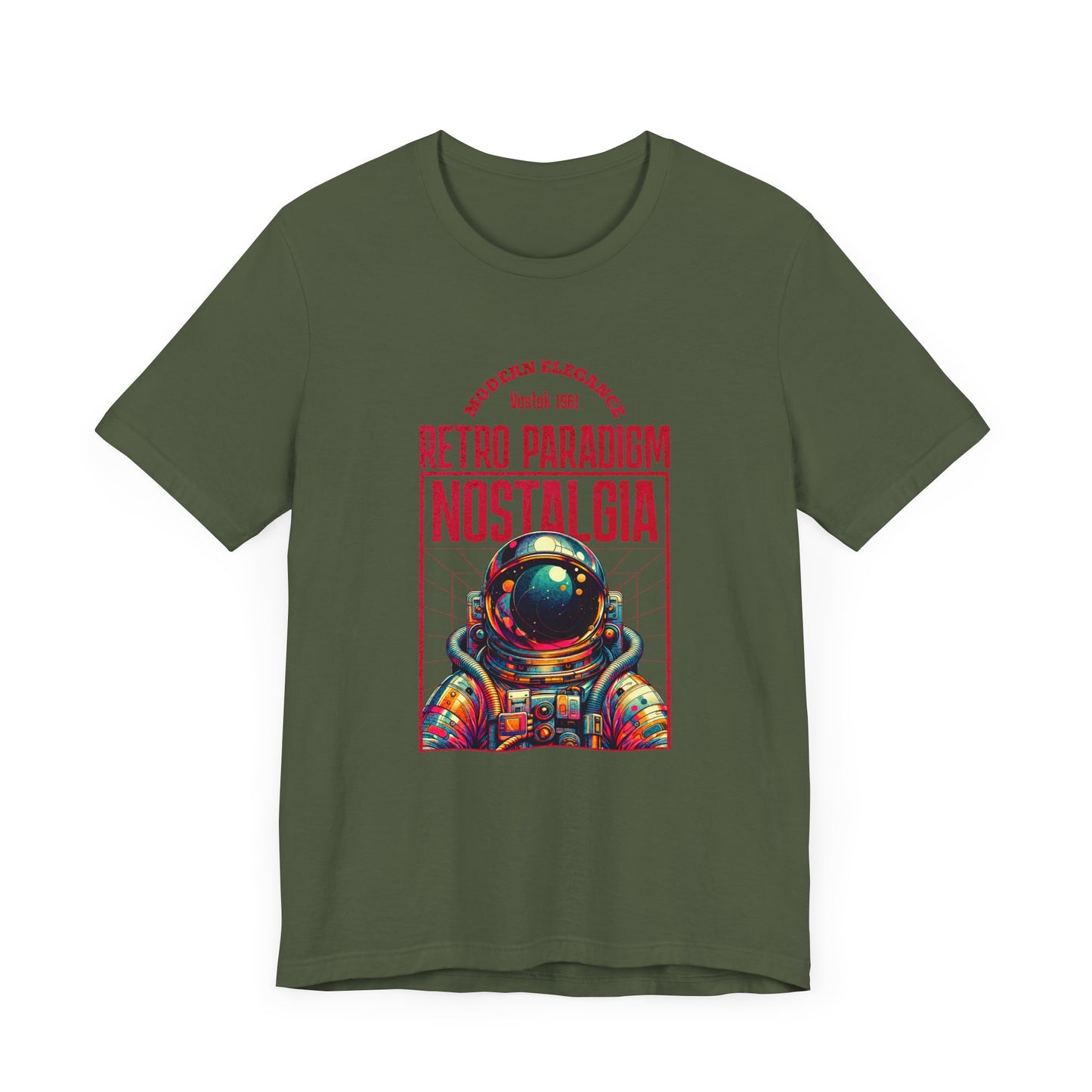 Retro Space, Camiseta de manga corta unisex de jersey