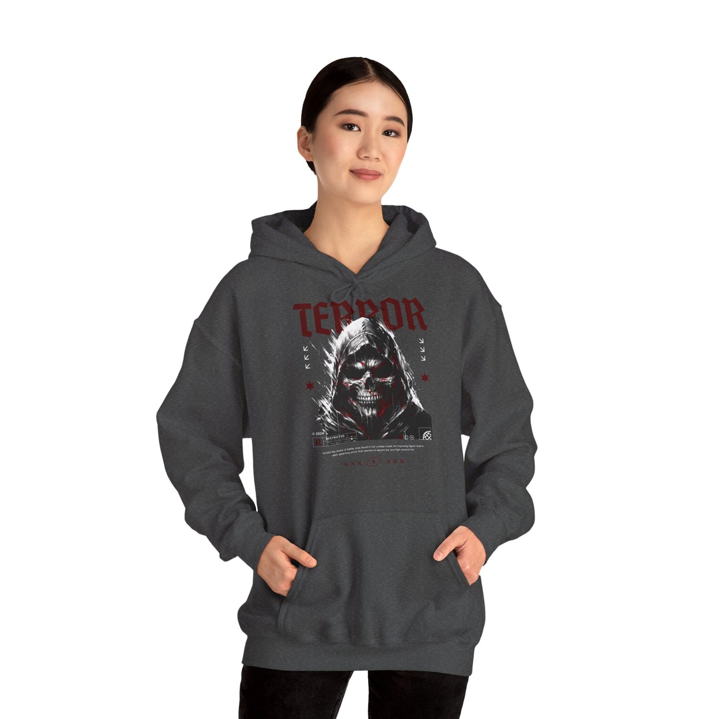 Terror, Sudadera unisex con capucha Heavy Blend™