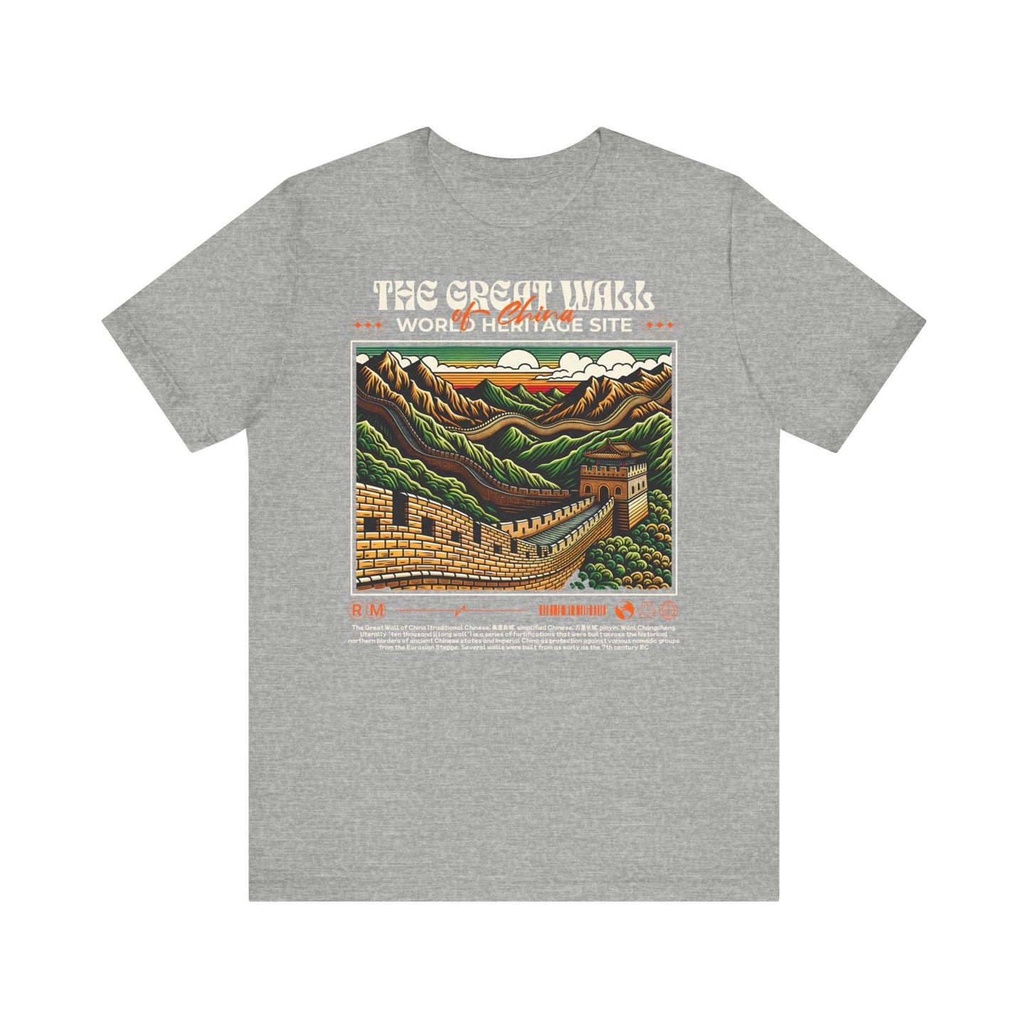 Muralla china, Camiseta de manga corta unisex de jersey