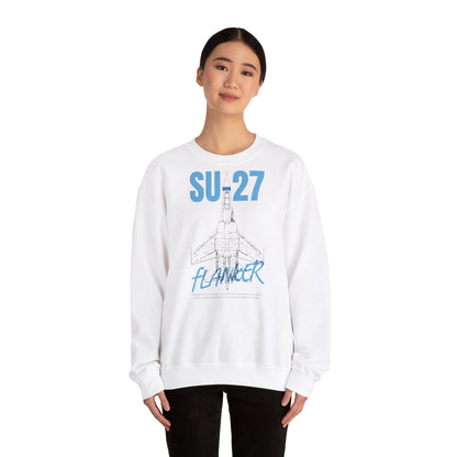 SU-27, sudadera unisex con cuello redondo