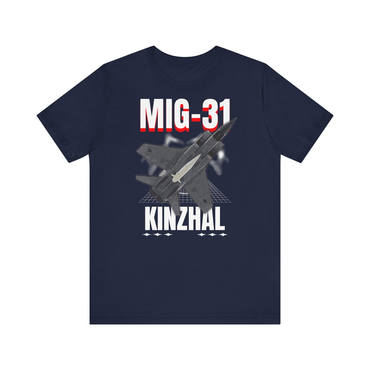 MIG-31 Armado con misil kinzhal, Camiseta de manga corta de punto unisex