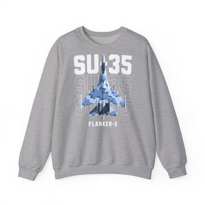 SU-35, sudadera unisex con cuello redondo