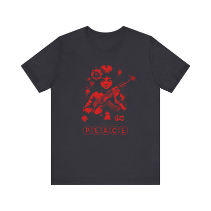 Peace, Camiseta de manga corta de punto unisex