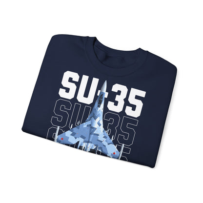 SU-35, sudadera unisex con cuello redondo