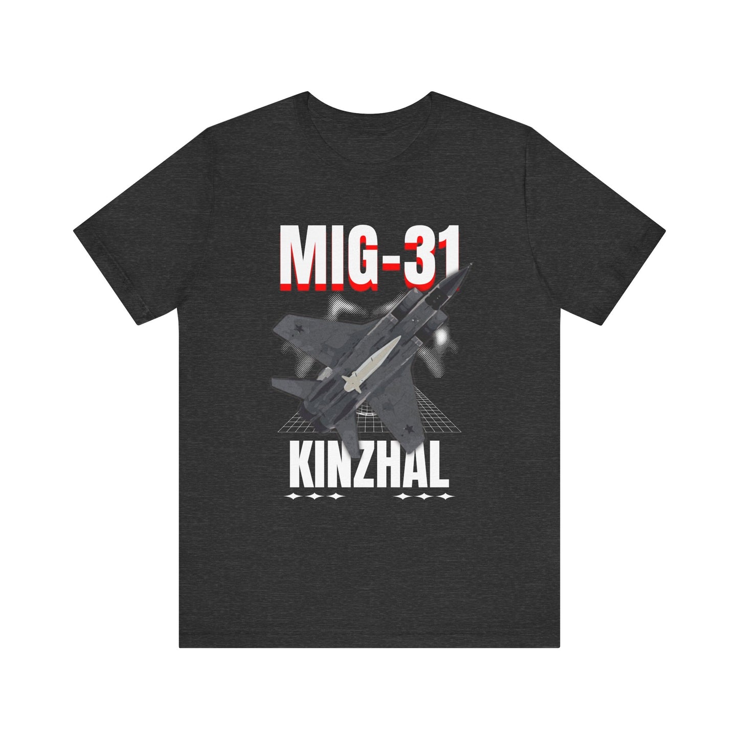 MIG-31 Armado con misil kinzhal, Camiseta de manga corta de punto unisex