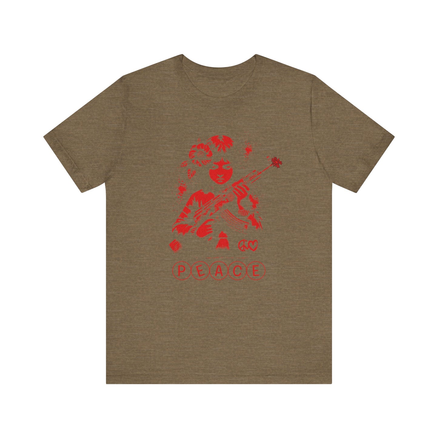 Peace, Camiseta de manga corta de punto unisex