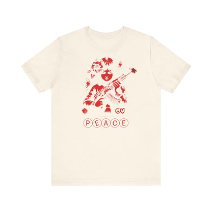 Peace, Camiseta de manga corta de punto unisex