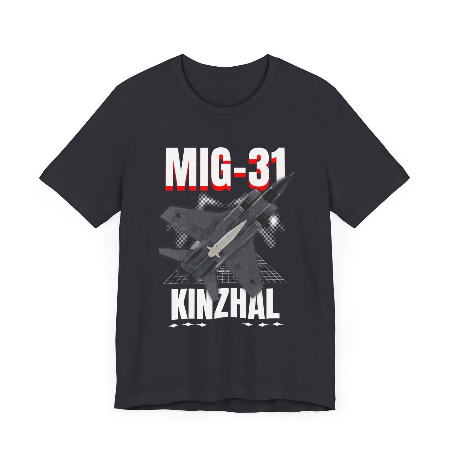 MIG-31 Armado con misil kinzhal, Camiseta de manga corta de punto unisex