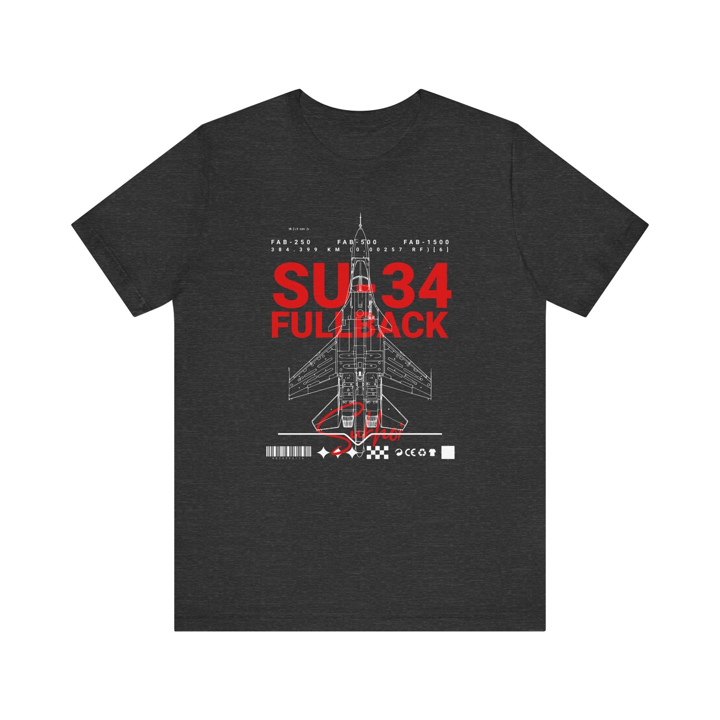 SU-34, Camisetas de fútbol unisex con pantalones cortos