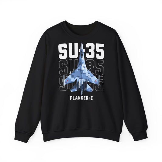 SU-35, sudadera unisex con cuello redondo