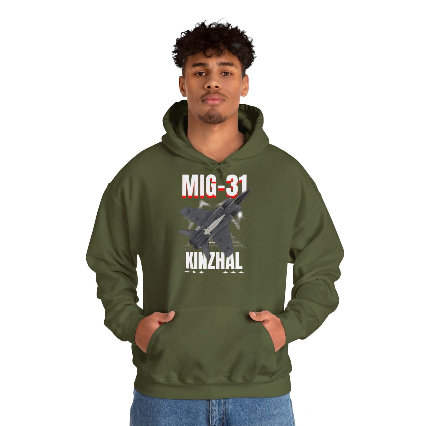 MIG-31 Armado con misil kinzhal, Sudadera con capucha unisex Heavy Blend™