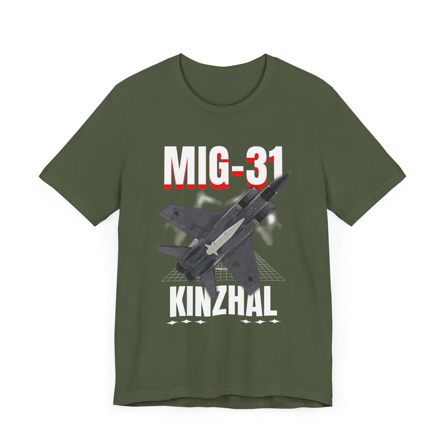 MIG-31 Armado con misil kinzhal, Camiseta de manga corta de punto unisex