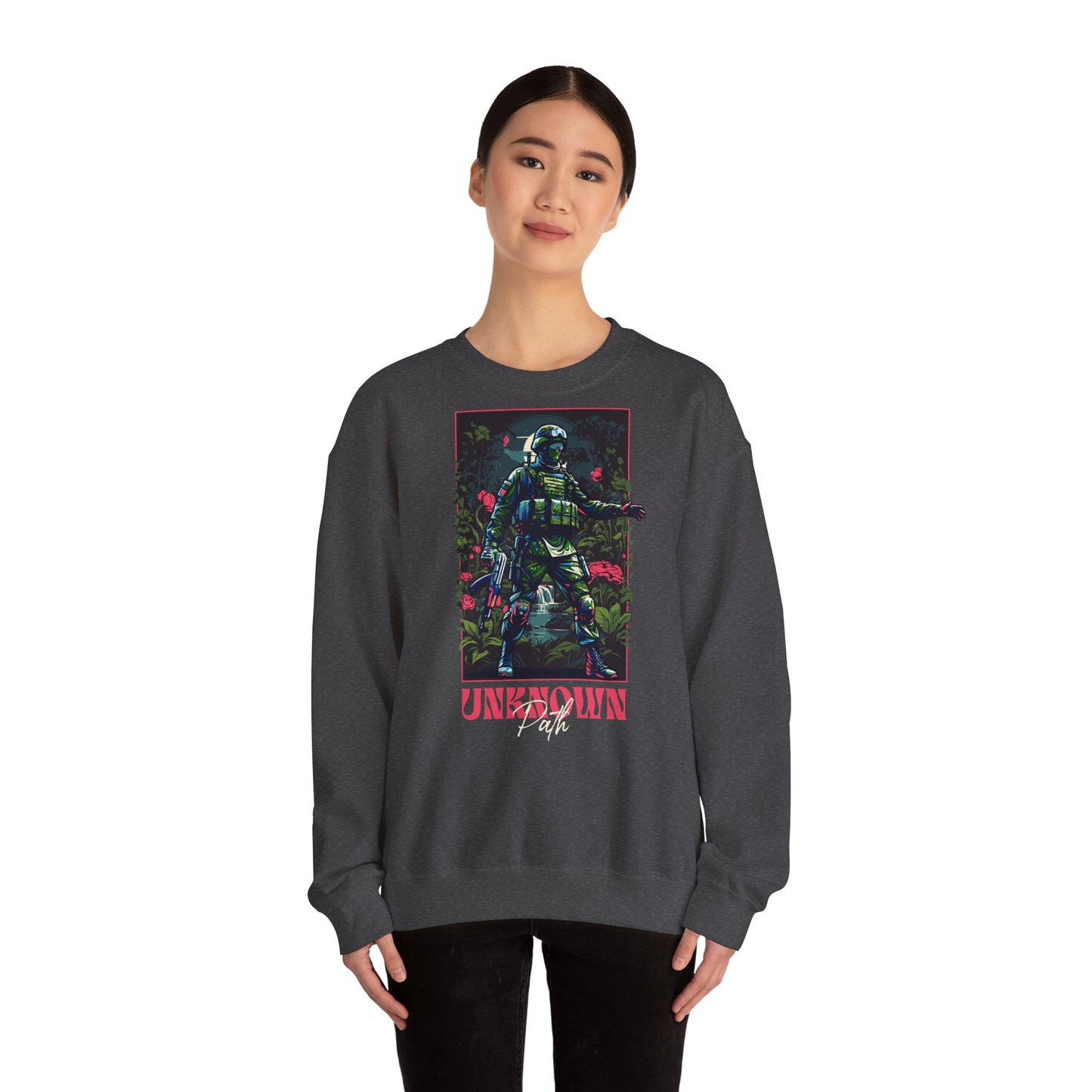 Unknown Path, sudadera unisex con cuello redondo