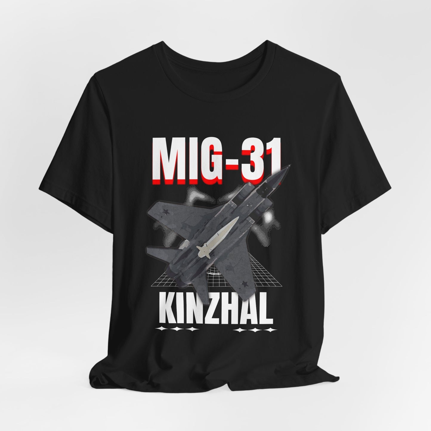 MIG-31 Armado con misil kinzhal, Camiseta de manga corta de punto unisex