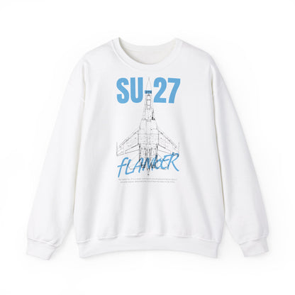 SU-27, sudadera unisex con cuello redondo