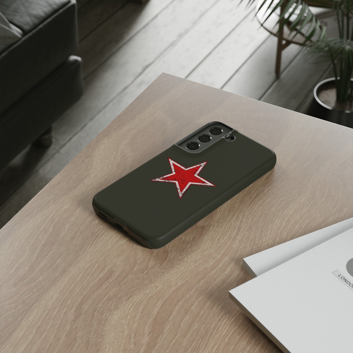 Red star, estuche para celular