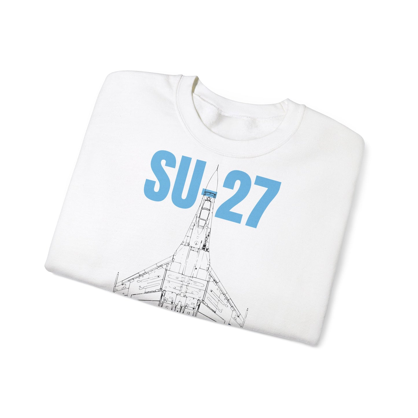 SU-27, sudadera unisex con cuello redondo