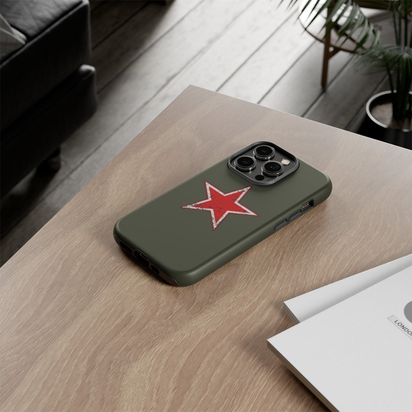 Red star, estuche para celular