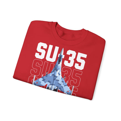 SU-35, sudadera unisex con cuello redondo