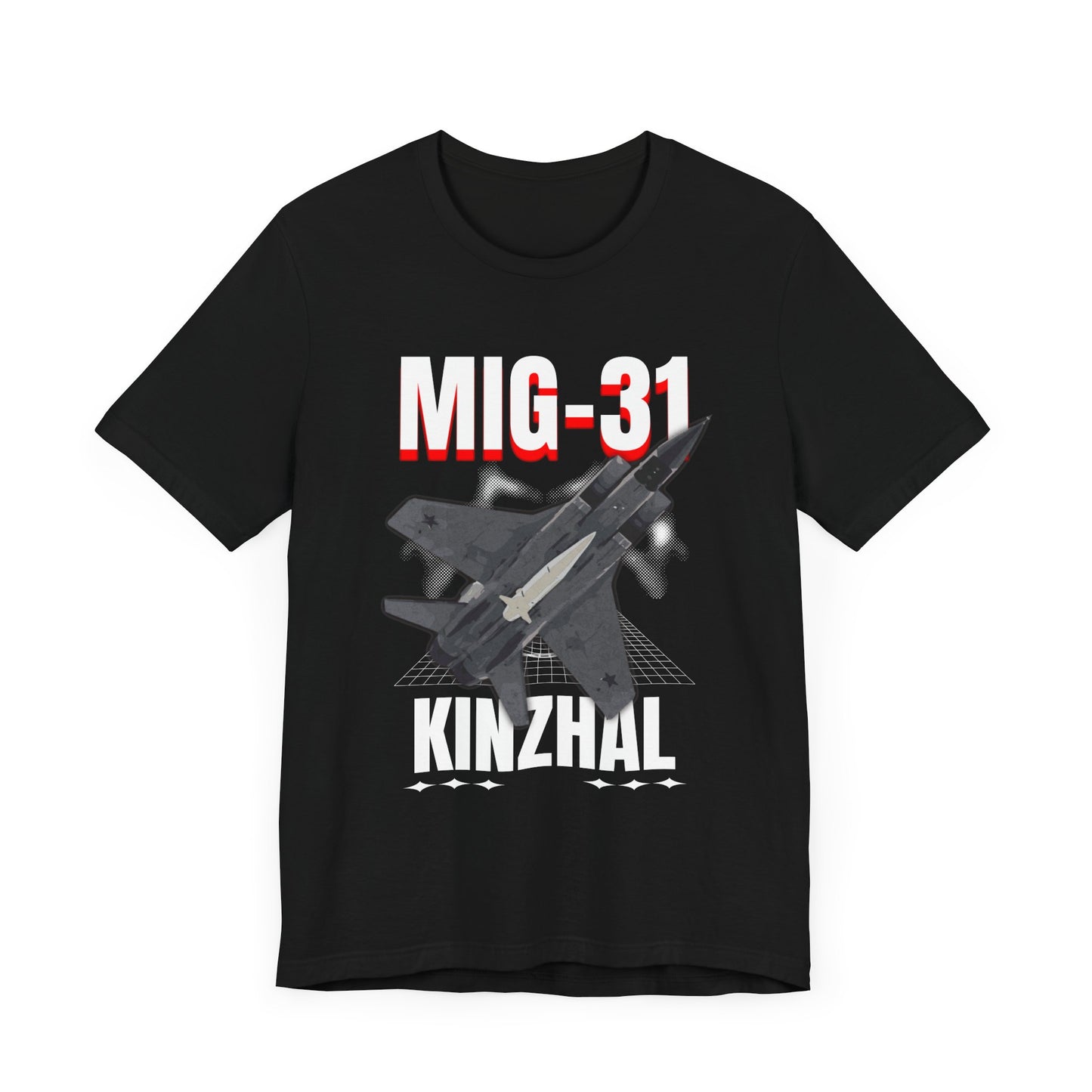 MIG-31 Armado con misil kinzhal, Camiseta de manga corta de punto unisex