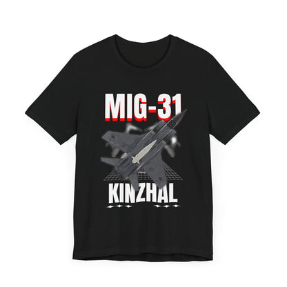 MIG-31 Armado con misil kinzhal, Camiseta de manga corta de punto unisex