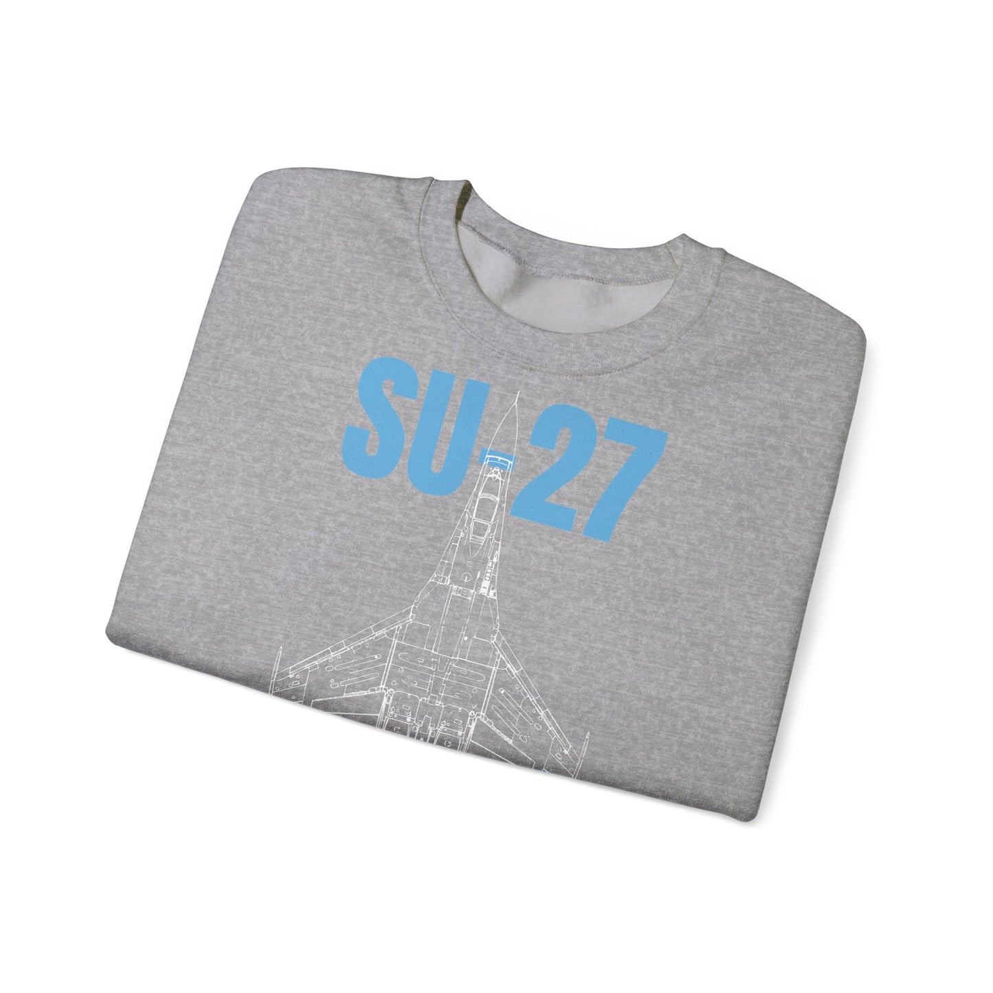 SU-27, sudadera unisex con cuello redondo