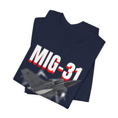 MIG-31 Armado con misil kinzhal, Camiseta de manga corta de punto unisex