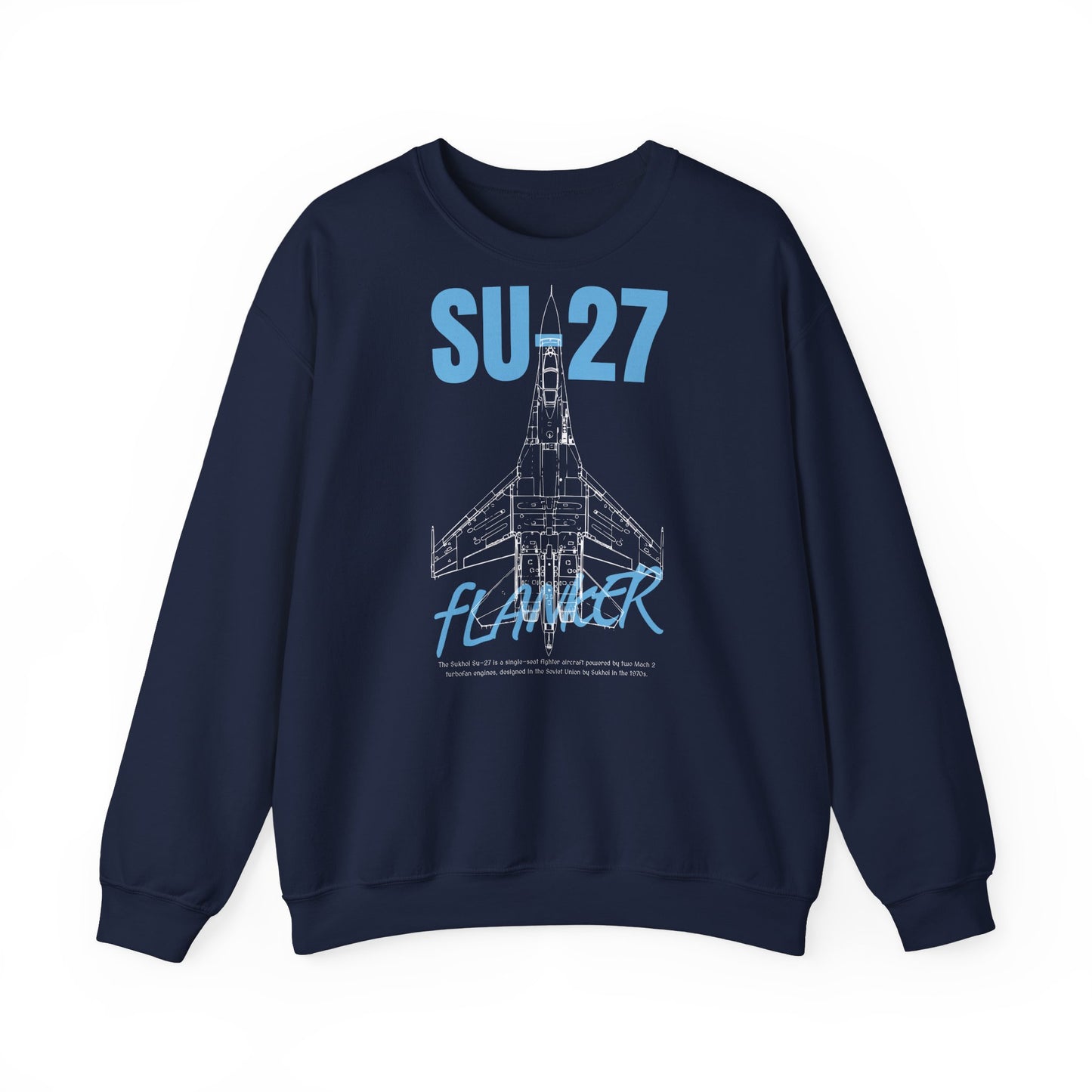 SU-27, sudadera unisex con cuello redondo