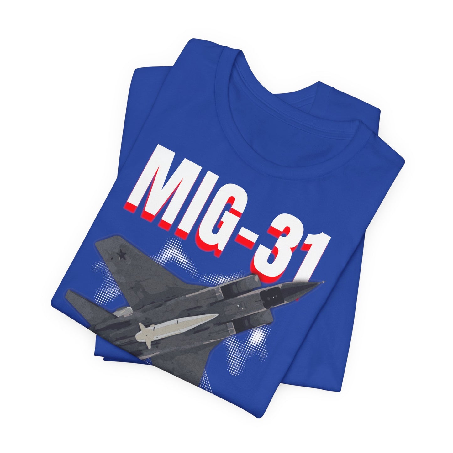 MIG-31 Armado con misil kinzhal, Camiseta de manga corta de punto unisex