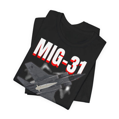 MIG-31 Armado con misil kinzhal, Camiseta de manga corta de punto unisex