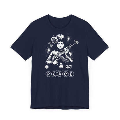 Peace, Camiseta de manga corta de punto unisex