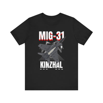 MIG-31 Armado con misil kinzhal, Camiseta de manga corta de punto unisex