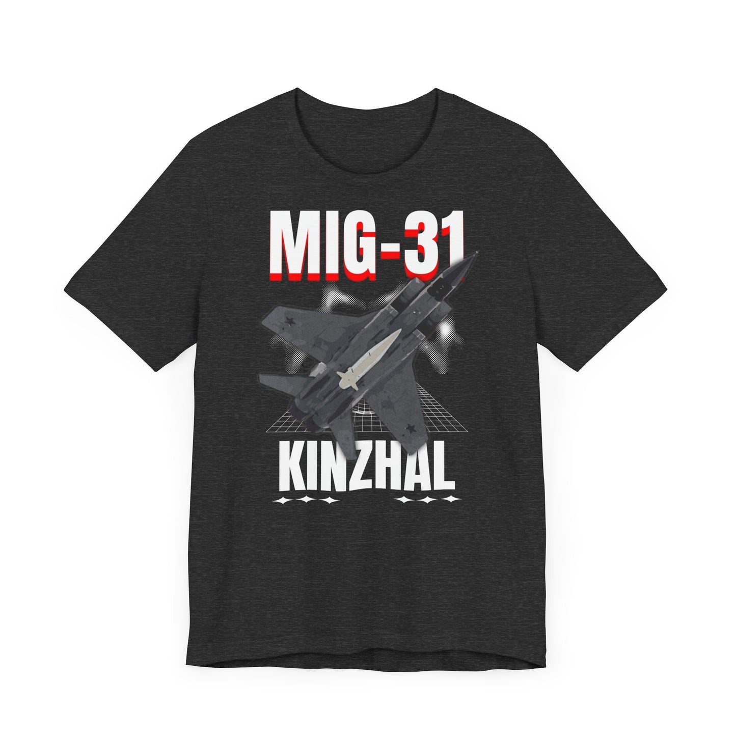 MIG-31 Armado con misil kinzhal, Camiseta de manga corta de punto unisex