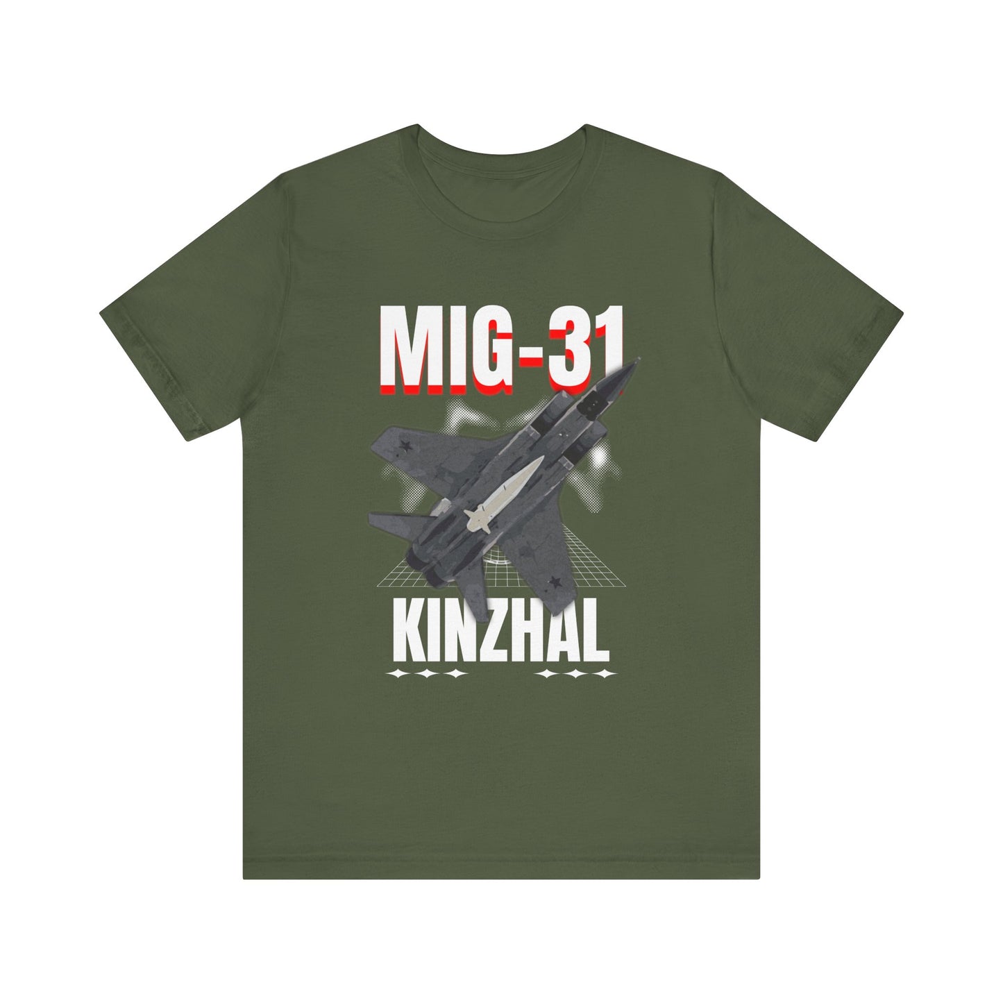 MIG-31 Armado con misil kinzhal, Camiseta de manga corta de punto unisex