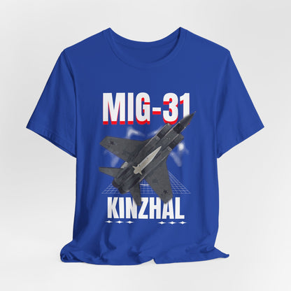 MIG-31 Armado con misil kinzhal, Camiseta de manga corta de punto unisex