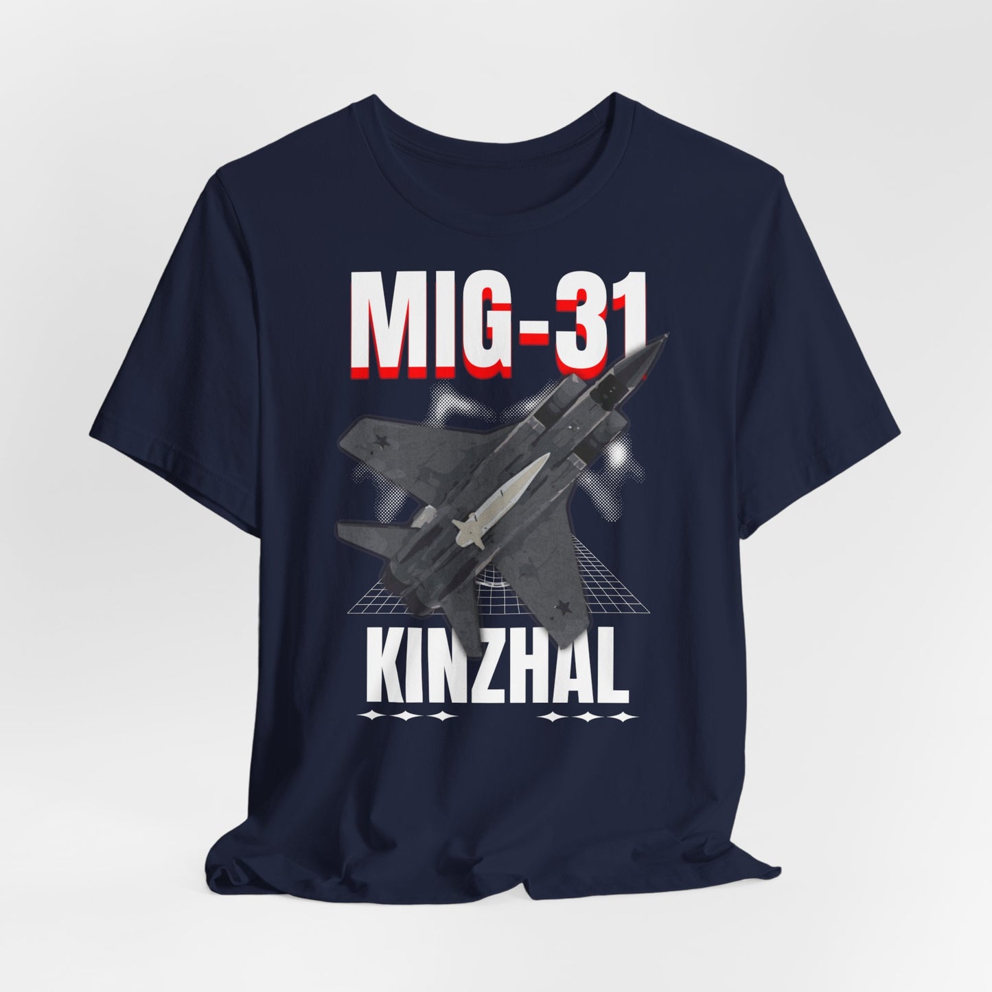 MIG-31 Armado con misil kinzhal, Camiseta de manga corta de punto unisex