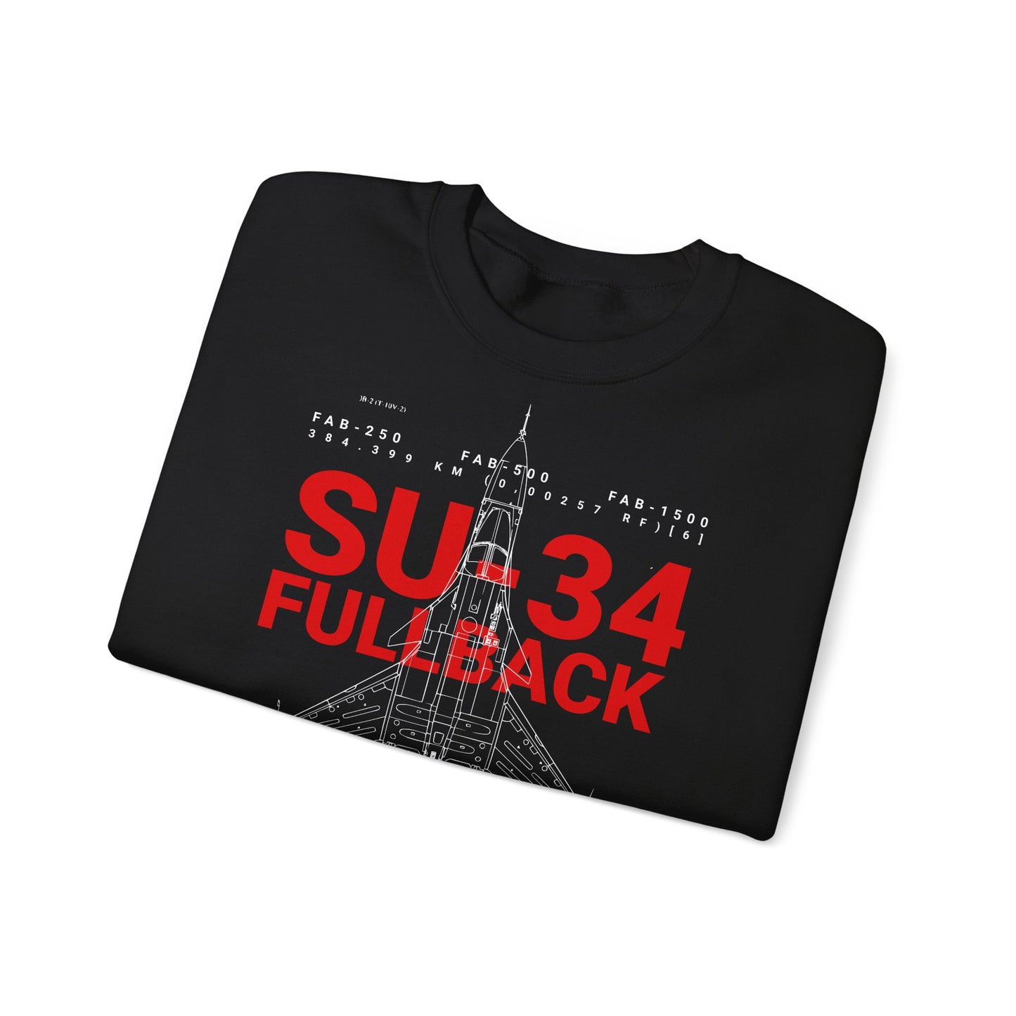 SU-34, sudadera unisex con cuello redondo