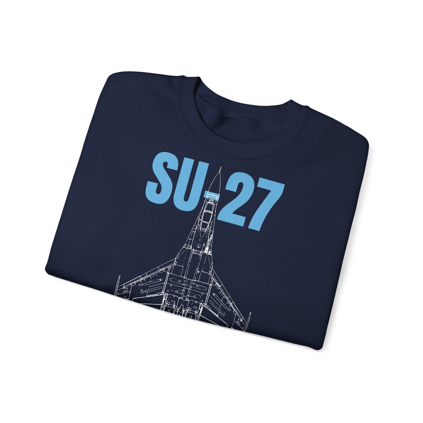 SU-27, sudadera unisex con cuello redondo