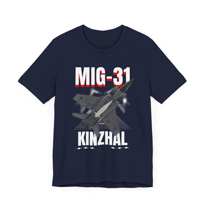 MIG-31 Armado con misil kinzhal, Camiseta de manga corta de punto unisex